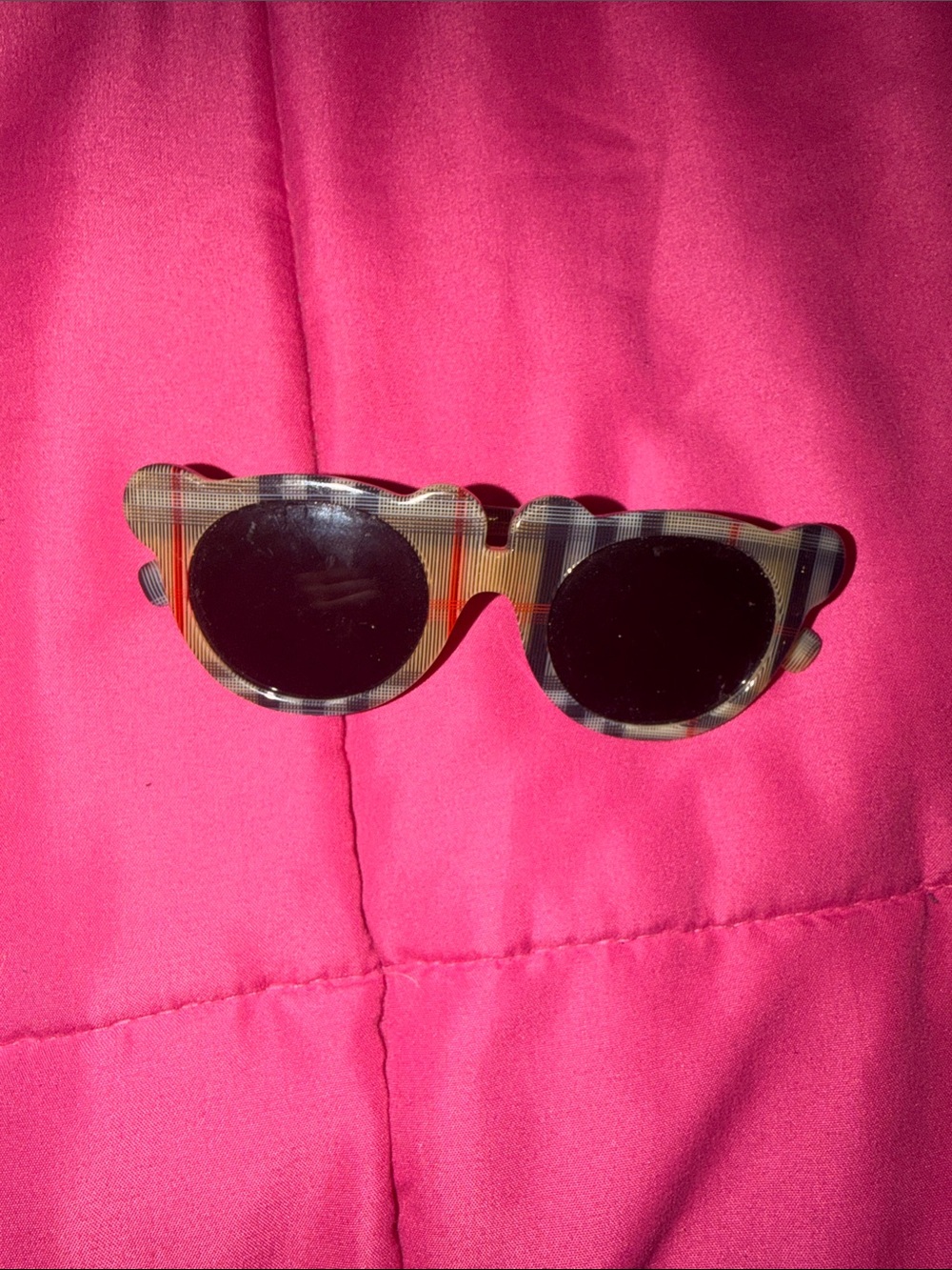 Burberry Plaid Kids Sunglasses in Beige and Black